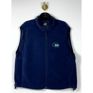 Blue Fleece Vest men's Jacket size XL Classic Golf Open Lincoln Mercury
